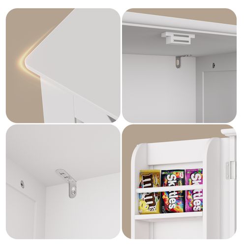 Buffet De Cuisine Avec 2 Tiroirs Et 2 Portes - Blanc