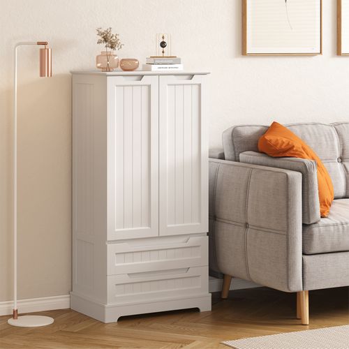 Buffet De Cuisine Avec 2 Tiroirs Et 2 Portes - Blanc