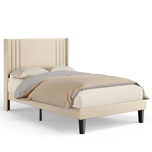 Lit Capitonné En Métal 120x200 Cm Avec Rangements Jaune