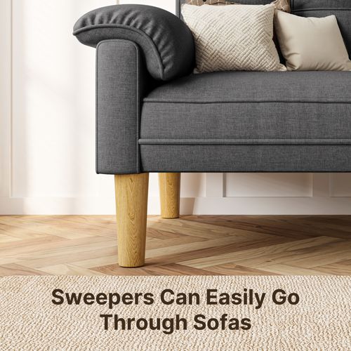 Canapé 2 Places Relax Tissu Gris Foncé,145 X 77 X 77 Cm