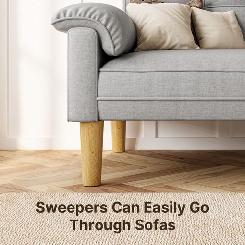 Canapé 2 Places Relax Tissu Gris Clair，145 X 77 X 77 Cm