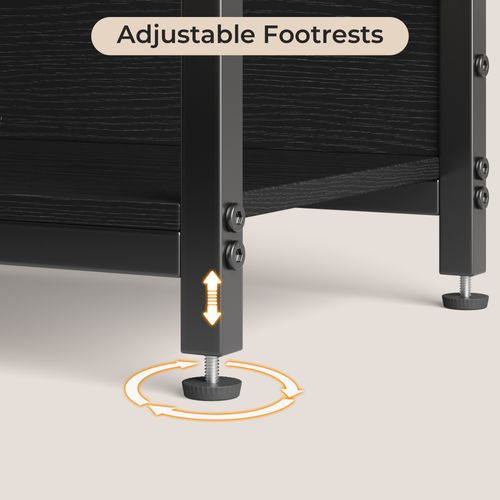 Bibliothèque Séparation 9 Cases Imitation Chêne Et Acier Noir