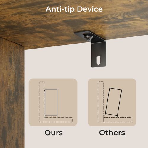 Bibliothèque Séparation 9 Cases Imitation Chêne Et Acier Marron