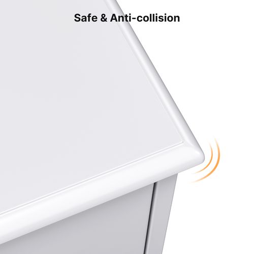 Commode 6 Tiroirs Chiffonnier Blanc 120 X 40 X 80 Cm