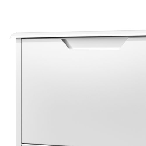 Commode 7 Tiroirs Chiffonnier Blanc 120 X 40 X 83 Cm