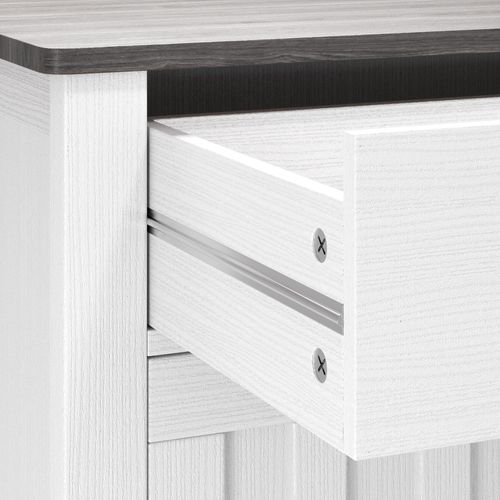 Buffet Cuisine Armoire De Cuisine Avec 4 Portes Et 2 Tiroirs Gris