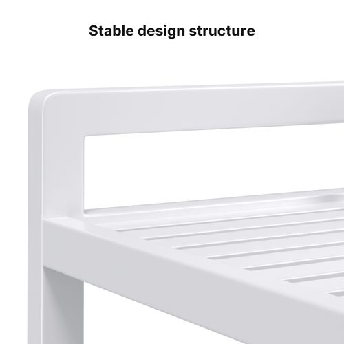 Étagère Salle De Bain 3 Niveaux 63x26x170cm Blanc