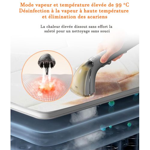B200 Nettoyeur Canapé Vapeur 1900w, Aspirateur Textile Sec/humide 12000 Pa