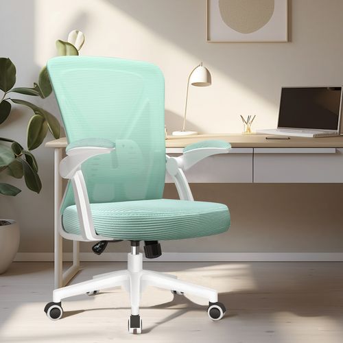 Chaise Bureau Accoudoir Pliable Fauteuil De Bureau Dossier Inclinable Hauteur Réglable Charge 150kg