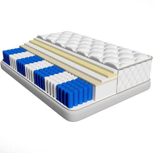Matelas Ressorts 80×200 Cm, 7 Zones, Accueil Mémoire De Forme Epaisseur 22 Cm