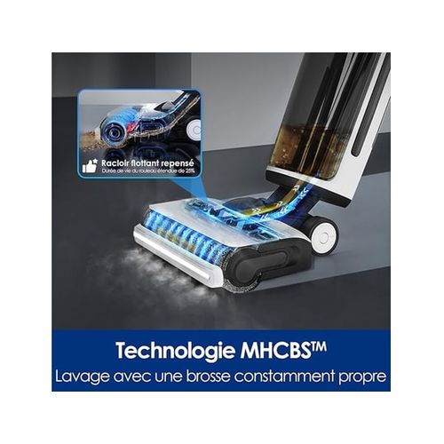 Aspirateur balai vapeur nettoyeur 3 en 1 - One S7 Steam Plus