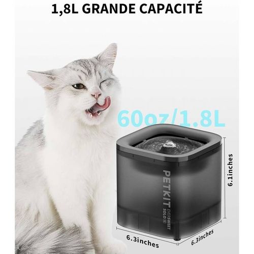 Eversweet Solo Cybertail Fontaine à Eau Pour Animaux 1.8l Noir