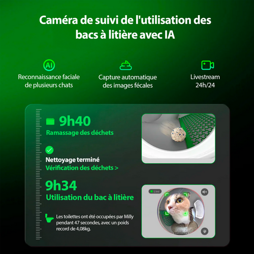 Purobot Max Pro Litière Automatique Avec Caméra