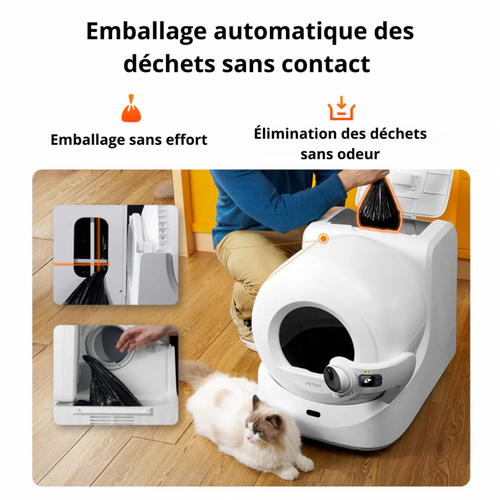 Purobot Ultra Robot Litière Automatique Pour Chat Avec Caméra Et Ia