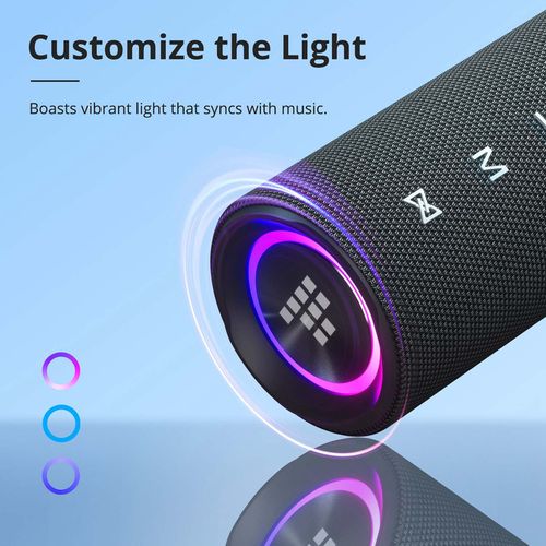 Mirtune C2 Enceinte Bluetooth Portable, Haut-parleur Sans Fil Avec Lumière LED