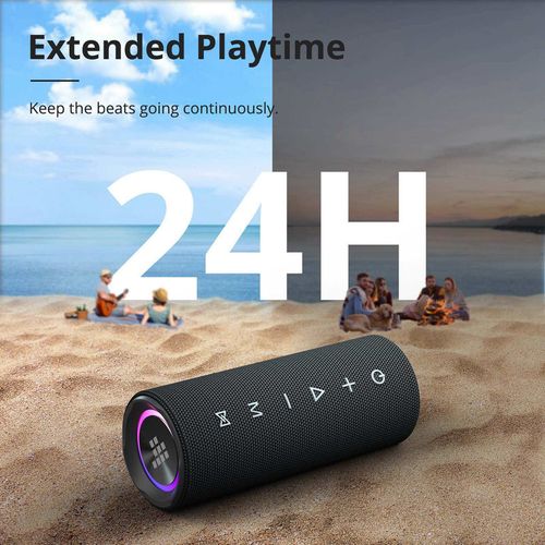 Mirtune C2 Enceinte Bluetooth Portable, Haut-parleur Sans Fil Avec Lumière LED