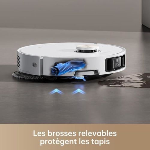 Aspirateur Robot Laveur  X40 Ultra Complete Avec Serpilliere à Détacher Et à Soulever, Nettoyage Ex