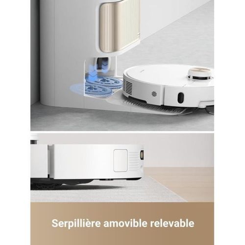 L40 Ultra Robot Aspirateur Laveur Avec Serpilliere Amovible Et Relevable - Brosse Latérale Extensib