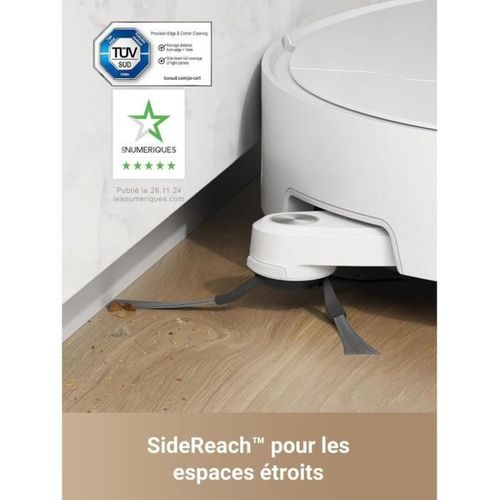 L40 Ultra Robot Aspirateur Laveur Avec Serpilliere Amovible Et Relevable - Brosse Latérale Extensib