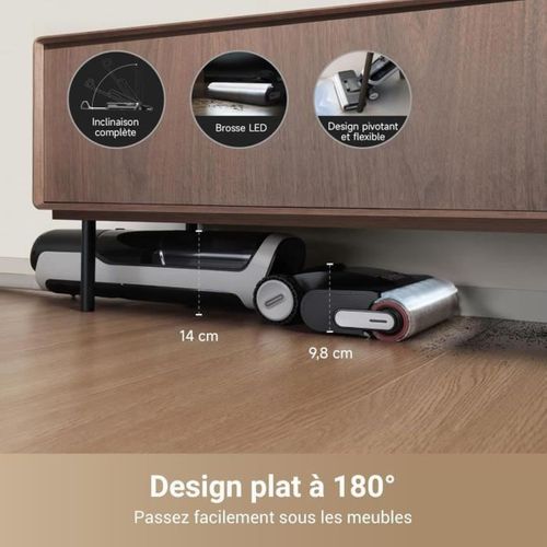 H14 Pro Aspirateur Laveur Sec Et Humide - Design Plat à 180° - Nettoyage De La Brosse à 60 °c - Séc