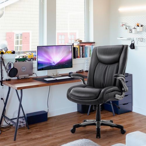 Chaise De Bureau Ergonomique Et Robuste, Charge Maximale 181 Kg, Noir