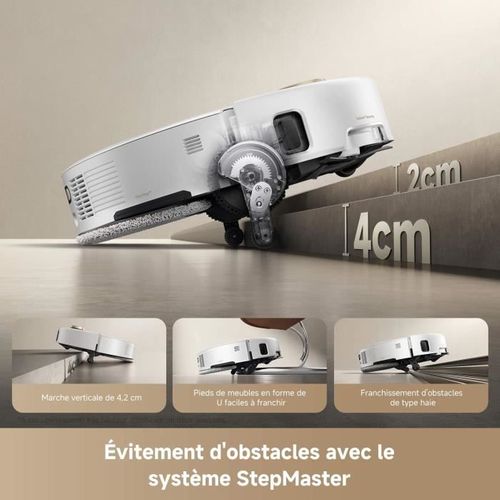 Robot Aspirateur Laveur V50 Ultra Complete - 24000pa - Lavage Thermique Avec Système Duosolution