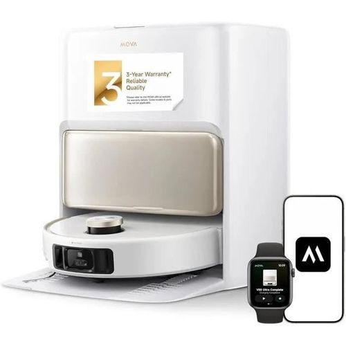 Robot Aspirateur Laveur V50 Ultra Complete - 24000pa - Lavage Thermique Avec Système Duosolution