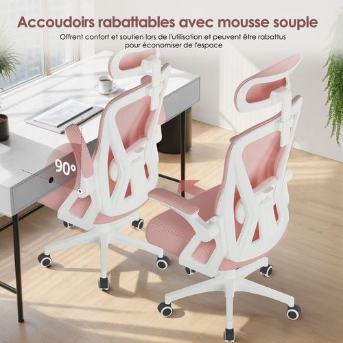 BASETBL Chaise De Bureau Ergonomique, Fauteuil De Bureau En Maille Avec