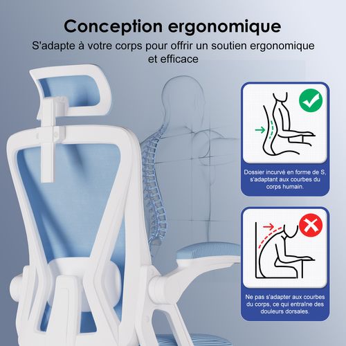 Chaise De Bureau, Siège Pivotant à 360°, Hauteur Réglable, Respirant, Vert