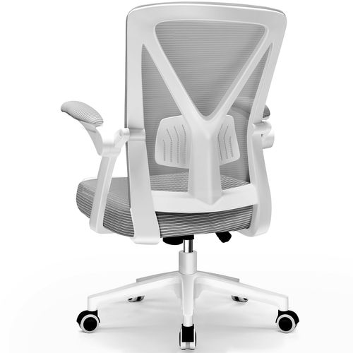 Fauteuil De Bureau ,avec Accoudoirs Pliables,chaise De Bureau, Max 150kg,gris