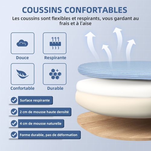 Fauteuil De Bureau ,avec Accoudoirs Pliables,chaise De Bureau, Max 150kg，bleu