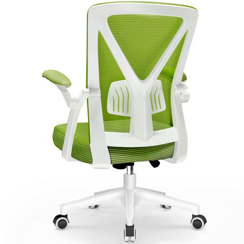 Fauteuil De Bureau ,avec Accoudoirs Pliables,chaise De Bureau, Max 150kg,vert