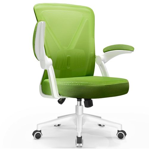 Fauteuil De Bureau ,avec Accoudoirs Pliables,chaise De Bureau, Max 150kg,vert