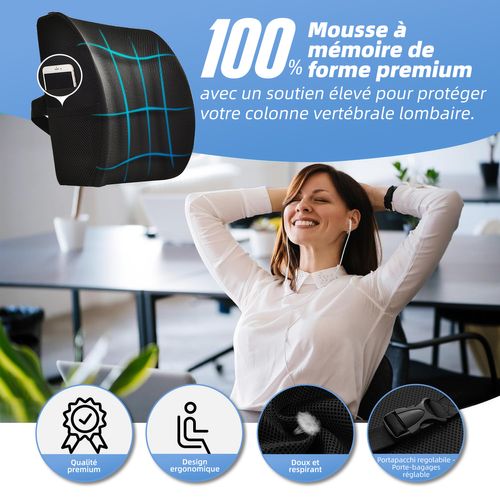 Fauteuil De Bureau, Dossier Inclinable De 90° à 125°, Accoudoirs Rabattables, Avec Coussin Lombaire.