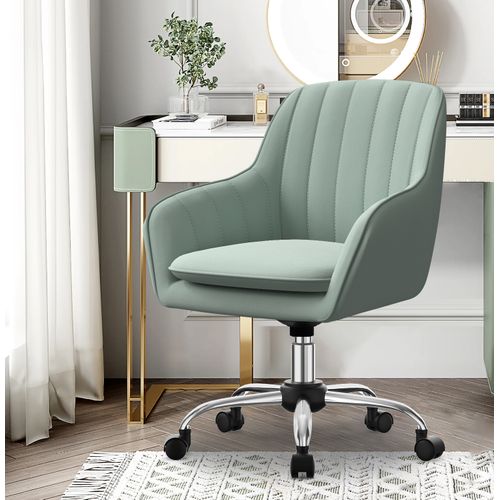 Fauteuil De Bureau, Hauteur Réglable, Rotation à 360°, Charge 150kg，turquoise