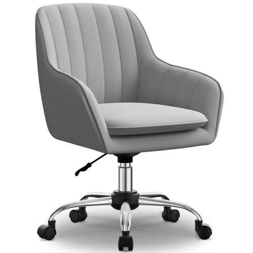 Fauteuil De Bureau, Hauteur Réglable, Rotation à 360°, Charge 150kg，gris