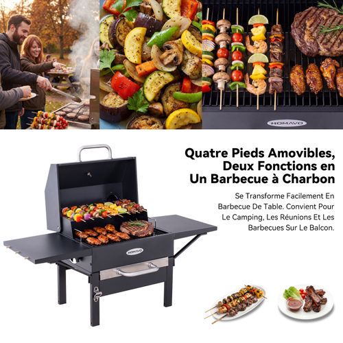 Barbecue Charbon de Bois, Avec Housse Imperméable