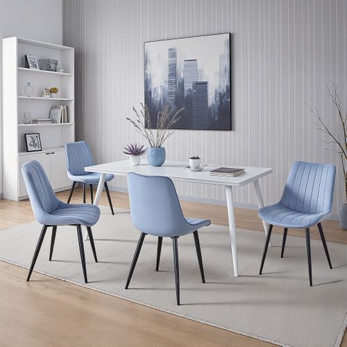 Lot De 4 Chaises Salle à Manger, Idéal Pour Le Salon Ou La Cuisine — Dimensions 53x62.5x38cm