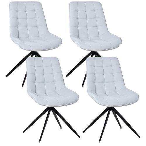 Lot De 4 Chaises Salle à Manger Et Cuisine, Salon/bureau – Confort 53×62×85,5cm – 360°-Bleu