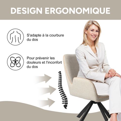 Lot De 4 Chaises Salle à Manger Et Cuisine, Bureau – Confort 56×59×82 Cm – 360°-Avione