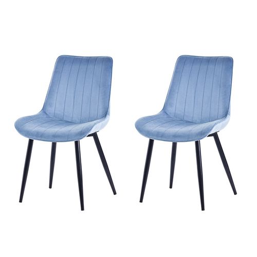 Lot de 2 chaises salle à manger, idéal pour le salon ou la cuisine — dimensions 53 × 62.5 × 88 cm