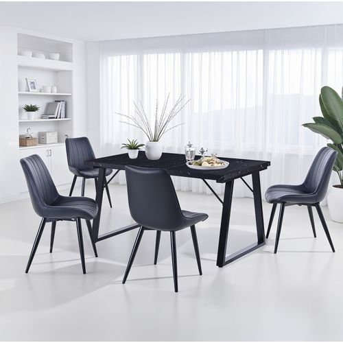 Lot de 4 chaises salle à manger, idéal pour le salon ou la cuisine — dimensions 53 × 62.5 × 88 cm