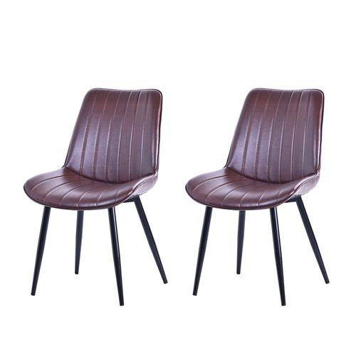 Lot de 2 chaises salle à manger, idéal pour le salon ou la cuisine — dimensions 53 × 62.5 × 88 cm