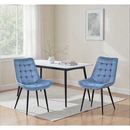 Lot de 2 chaises salle à manger, idéal pour le salon ou la cuisine — dimensions 53 × 62.5 × 88 cm