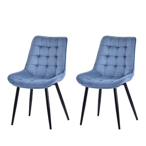 Lot de 2 chaises salle à manger, idéal pour le salon ou la cuisine — dimensions 53 × 62.5 × 88 cm