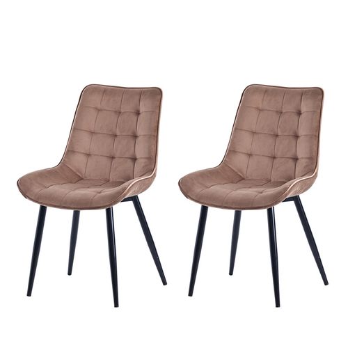 Lot de 2 chaises salle à manger, idéal pour le salon ou la cuisine — dimensions 53 × 62.5 × 88 cm