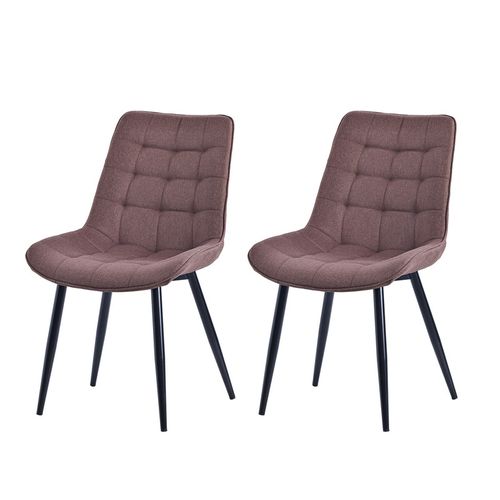 Lot de 2 chaises salle à manger, idéal pour le salon ou la cuisine — dimensions 53 × 62.5 × 88 cm