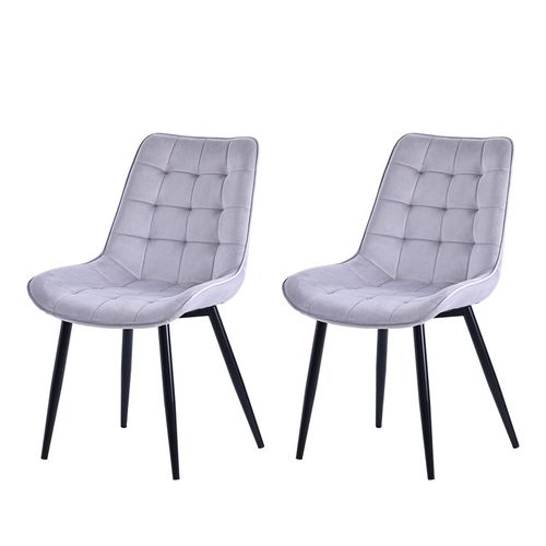 Lot de 2 chaises salle à manger, idéal pour le salon ou la cuisine — dimensions 53 × 62.5 × 88 cm