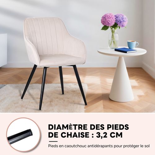 Lot de 2 chaises salle à manger et cuisine, bureau – Confortable 58×63×81 cm