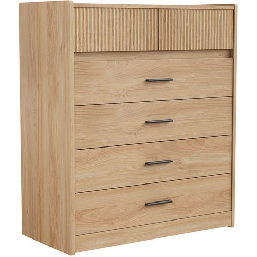 Commode 74 X 90 cm – Meuble De Rangement Avec 6 Tiroirs Spacieux Et Surface Facile à Nettoyer
